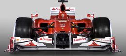 F1 : la Ferrari F10 montre son nez (qu'elle a long)