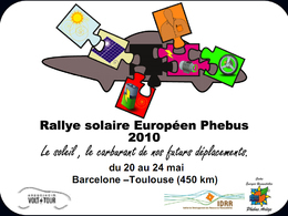 Bientôt le Rallye solaire européen Phebus 2010