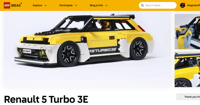 Une R5 Turbo 3E en LEGO vous tenterait ? Alors à vous de jouer !