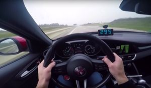Insolite : une Alfa Romeo Giulia Quadrifoglio lancée à 295 km/h sur l'autoroute