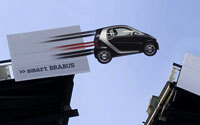 L'envol de la Smart Brabus