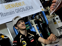 Romain Grosjean en visite chez Renault, à Cléon