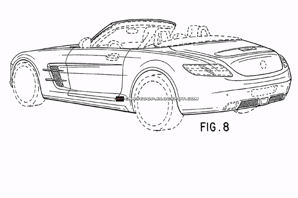 Future Mercedes SLS Roadster sous toutes les coutures à l'état de croquis définitif