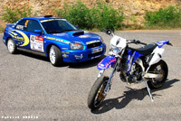 Reportage: Yam' WR450F versus Sub' Impreza Sti GrN. 1/3