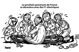 Le dessin du jour - Le Grand Prix de France de Placide