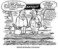 Le dessin de Placide - La voiture de fonction d'Alonso n'est pas une Ferrari - Et la vôtre?