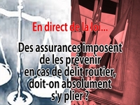En direct de la loi : après un délit, dois-je prévenir mon assureur ?