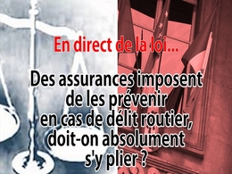 En direct de la loi : après un délit, dois-je prévenir mon assureur ?