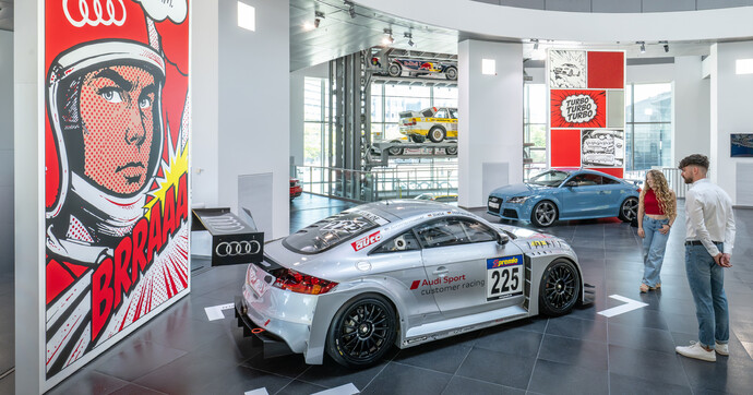 Le 5 cylindres Audi a droit à une expo rien que pour lui