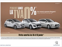 Peugeot lance l'opération TVA à 0%