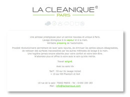 La Cleanique: "un nouveau concept de lavage auto respectueux de l’environnement, situé au cœur des joailliers"