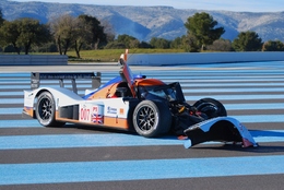Essais LMS HTTT : une Lola-Aston au tas, Enge en pleurs