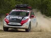 Insolite : une Nissan Leaf préparée pour le rallye de Mongolie