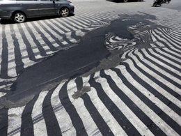 Insolite: en Inde c'est la fonte des routes