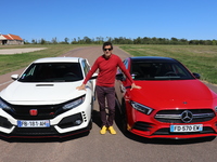 Comparatif vidéo - Les essais de Soheil Ayari - Honda Civic Type R VS Mercedes A35 AMG : lutte des classes - Automag.fr