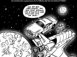 Le dessin du jour – 4.5 millions de km en Volvo P1800