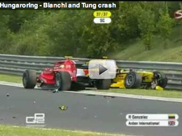 GP2/Hungaroring - L'accident de Bianchi et de Ho-Pin Tung en vidéo