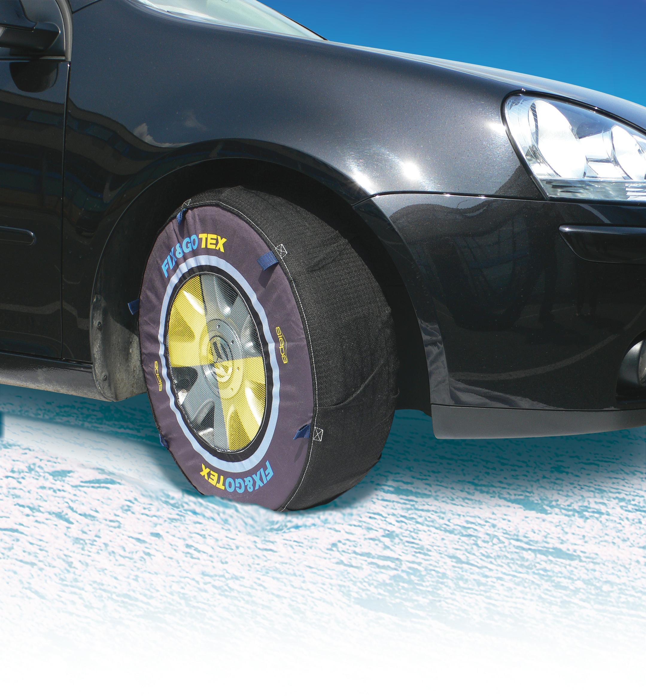 Chaussettes Neige Voiture 2PCS Pour Fiat 500X 2014-2026 - Antidérapantes Et Résistantes - Noir - Alternative Aux Chaînes