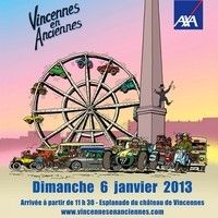 13ème traversée de Paris organisée par "Vincennes en anciennes" le 6 janvier 2013.