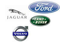 PAG Ford : Volvo en rouge, Jaguar et Land Rover en vert