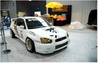 Une Subaru bien chaussée..