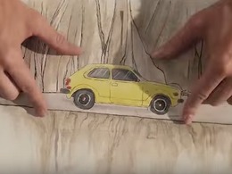 Animation : Honda présente sa rétrospective avec des petits papiers