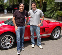 Nelson Piquet en course au volant d'une Ford GT