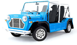 La Mini Moke retourne en Angleterre