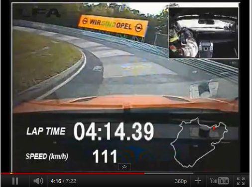 Ring Folies : les 7'14 de la Lexus LFA en vidéo