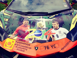 L'Aventador de Bacary Sagna aux couleurs du Mondial 2014