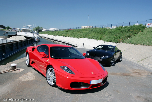 Photos du jour : Ferrari 430 & Aston Martin V8 Vantage