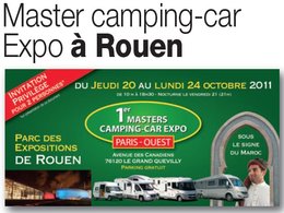 Agenda : 1er Master Camping-Car Expo Paris Ouest du 20 au 24 Octobre