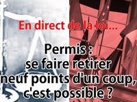 En direct de la loi - Permis : on veut me retirer neuf points d'un coup, que faire ?