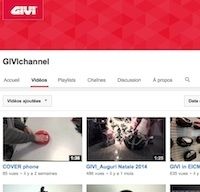 Givi: une chaîne You Tube disponible