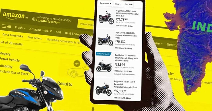Les motos débarquent sur Amazon !