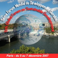 Paris : bientôt le 5e Forum Mondial du Développement Durable