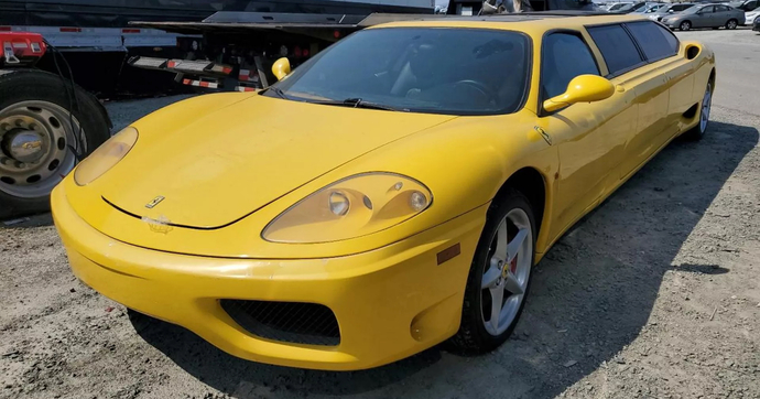 Une Ferrari 360 Modena bradée, rallongée et en panne