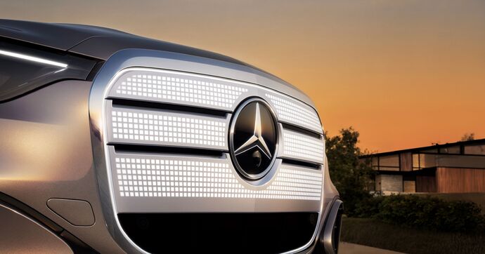 La calandre du prochain Mercedes GLC électrique en impose
