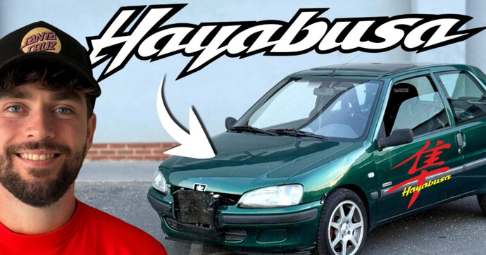 Il met un moteur de Suzuki Hayabusa dans sa Peugeot 106 et enchaîne les galères